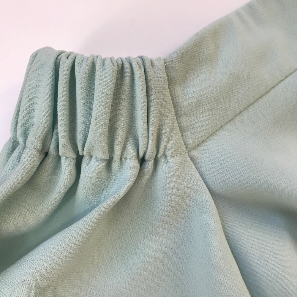 Topshop | Blue Structured Bardot Top - Picture 4 of 7